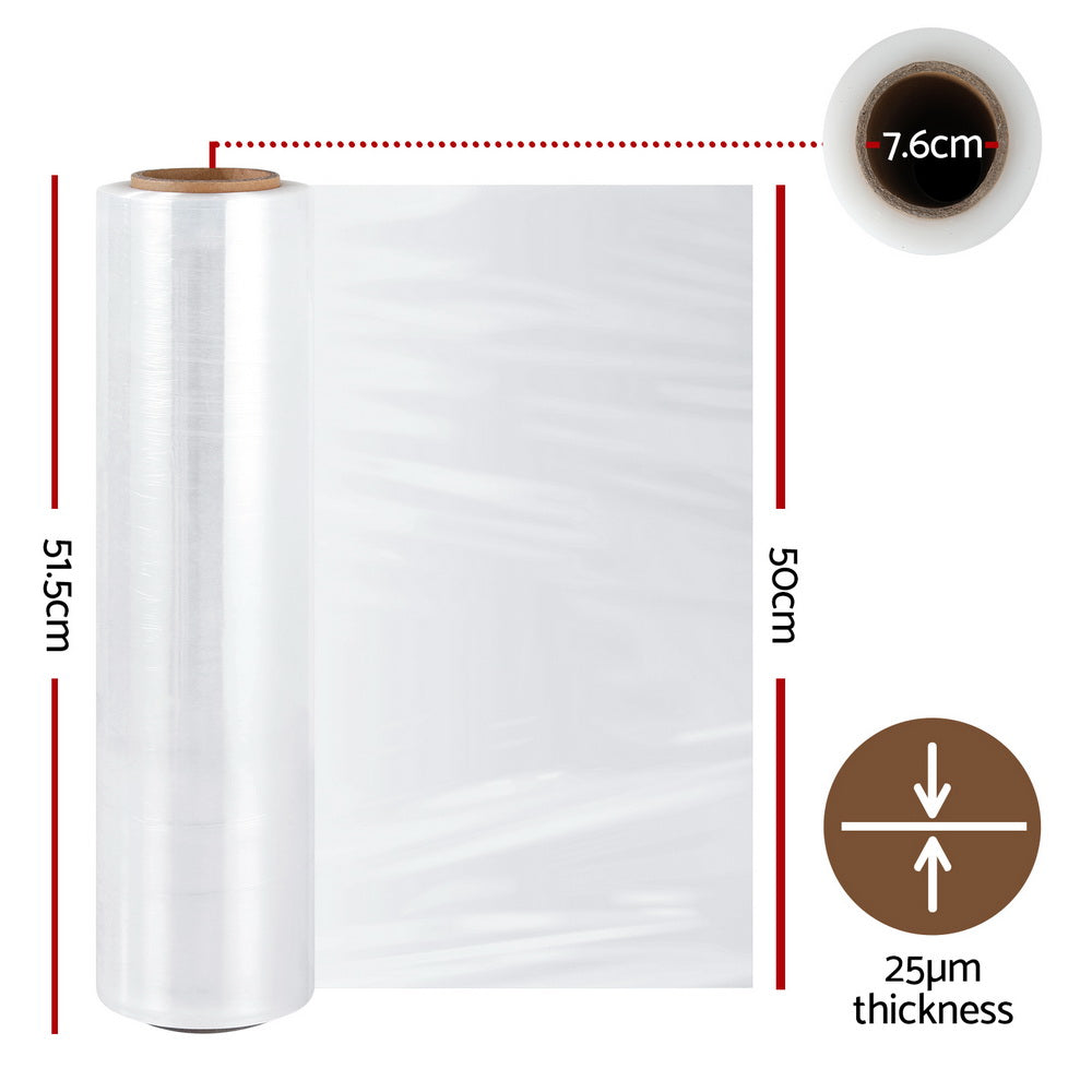500mm x 400m Stretch Film Pallet Shrink Wrap 1 Roll Package Use Plastic Clear SF-50X400-1-TP