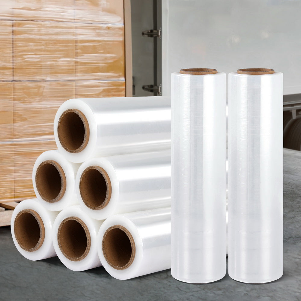 500mm x 400m Stretch Film Pallet Shrink Wrap 8 Rolls Package Use Plastic Clear SF-50X400-4-TPX2