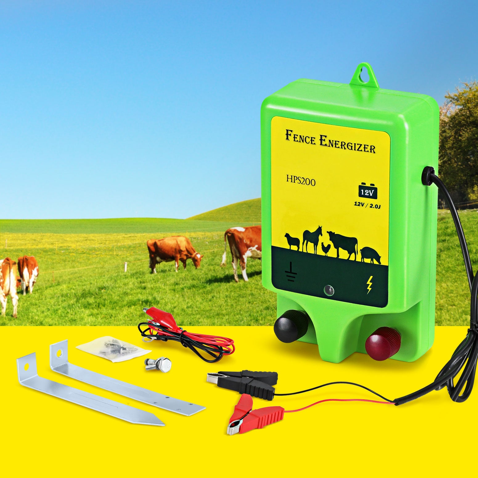 Giantz 18km Electric Fence Energiser 1.56J SFC-AC156-18KM