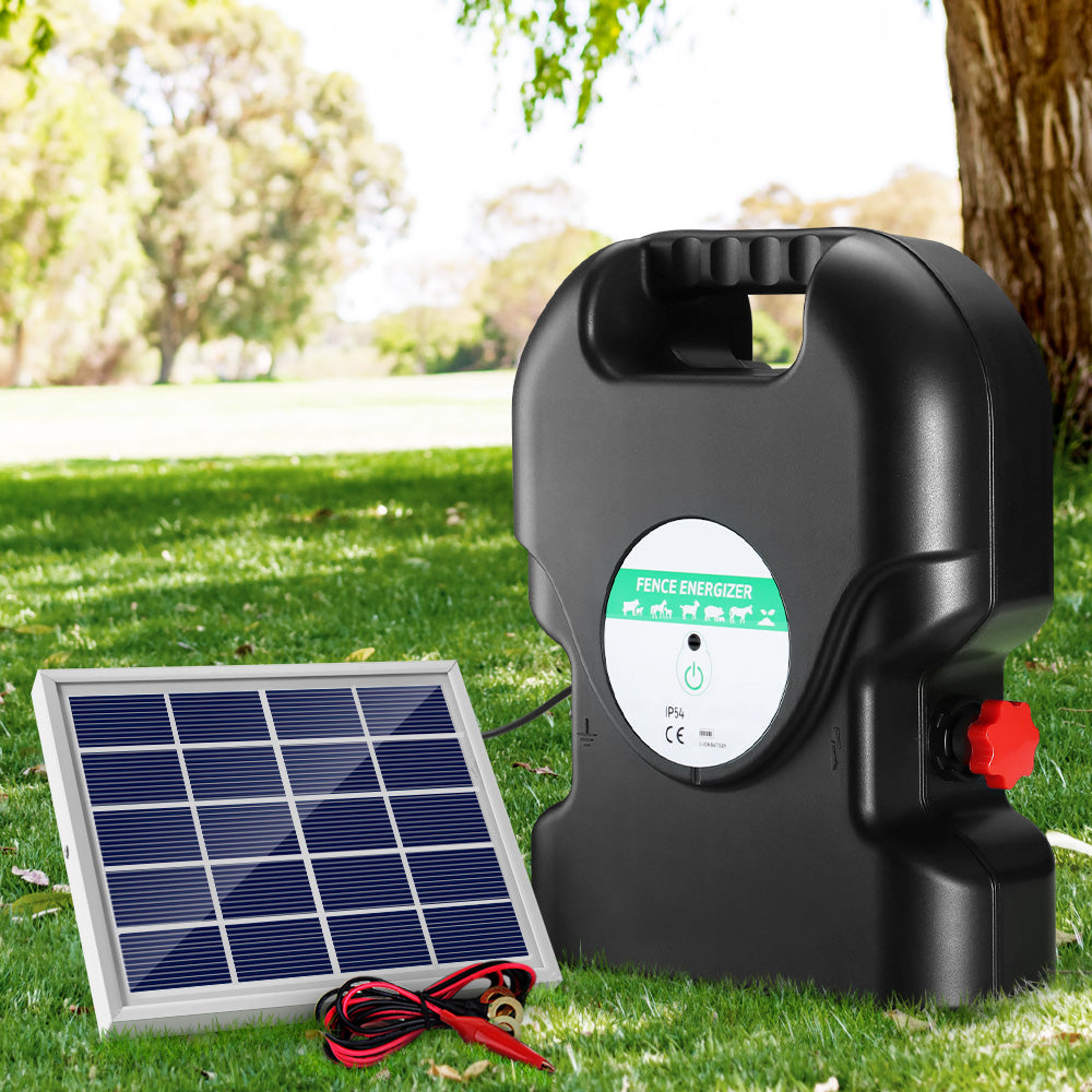 Giantz Fence Energiser 20KM Solar Powered 1.2J Electric SFC-FC120-20KM
