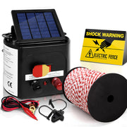 Giantz Fence Energiser 5KM Solar Powered Electric 500M Poly Rope SFC-FIK-ROPE-500M-5KM