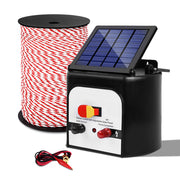 Giantz Fence Energiser 8KM Solar Powered Electric 500M Poly Rope SFC-FIK-ROPE-500M-8KM