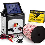 Giantz Fence Energiser 8KM Solar Powered Electric 500M Poly Rope SFC-FIK-ROPE-500M-8KM