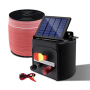 Giantz Fence Energiser 3KM Solar Powered Electric 1200M Poly Tape SFC-FIK-TAPE-1200M-3KM