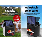 Giantz Fence Energiser 5KM Solar Powered Electric 2000M Poly Tape SFC-FIK-TAPE-2000M-5KM