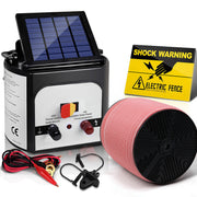 Giantz Fence Energiser 8KM Solar Powered Electric 2000M Poly Tape SFC-FIK-TAPE-2000M-8KM