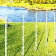 Giantz Electric Fence Posts 20pcs Electric Fence Poly White SFC-FP110-20-WH