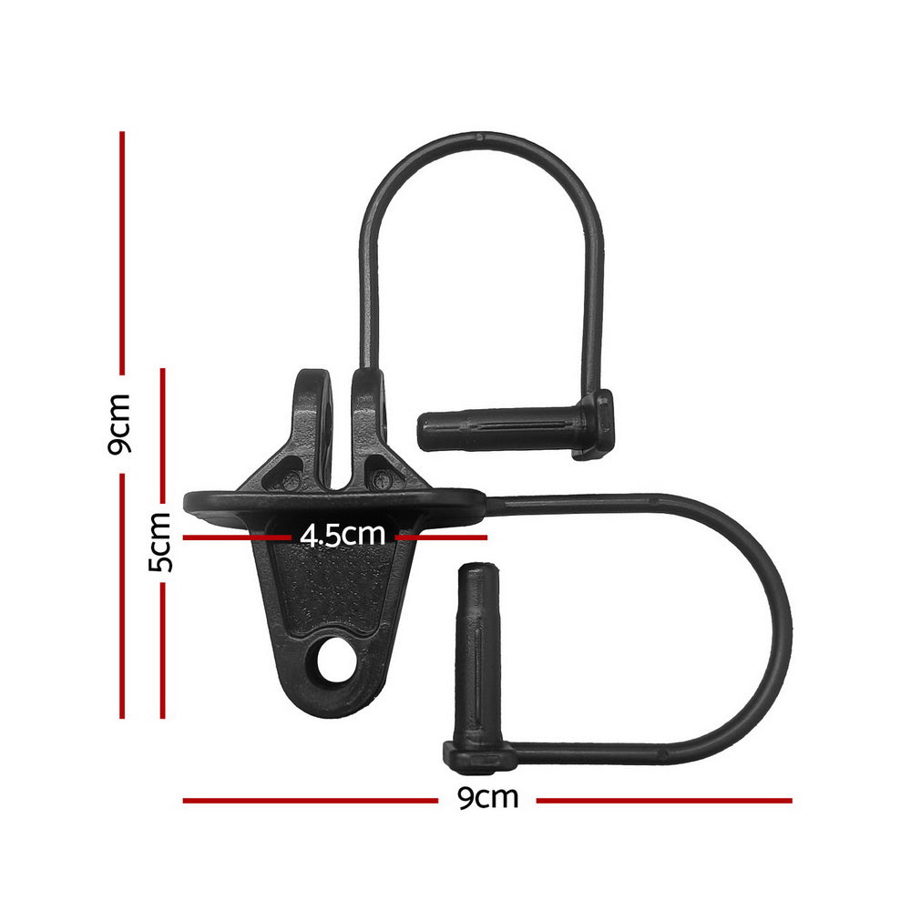 Giantz Electric Fence Insulators 200pcs Pinlock Black SFC-LOCK-200
