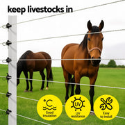Giantz Electric Fence Insulators 200pcs Pinlock Black SFC-LOCK-200