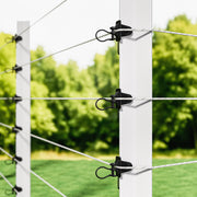 Giantz Electric Fence Insulators 200pcs Pinlock Black SFC-LOCK-200