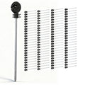 Giantz Electric Fence Ring Insulators 100pcs Stand off Screw in Insulator Black SFC-LOCK25-100