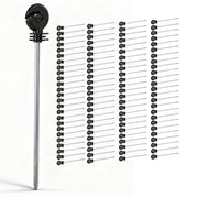 Giantz Electric Fence Ring Insulators 100pcs Stand off Screw in Insulator Black SFC-LOCK25-100