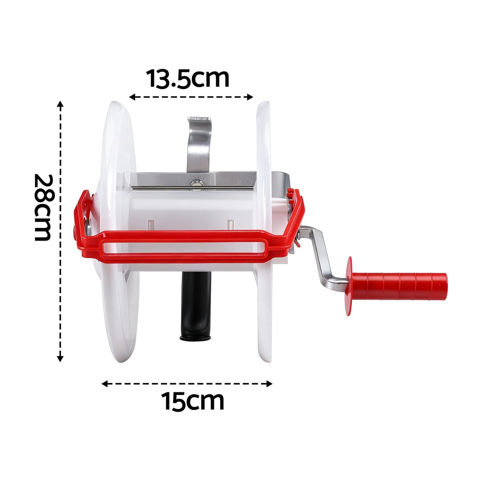 Giantz Electric Fence Reel Geared Portable Polywire Fencing Farm White SFC-REEL13-WH
