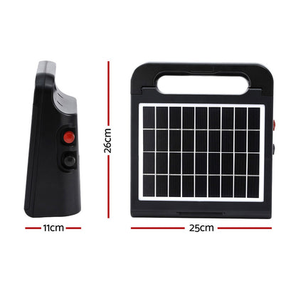 Giantz 5km Electric Fence Energiser Solar Energizer Charger Farm Animal 0.15J SFC-SO15-2KM