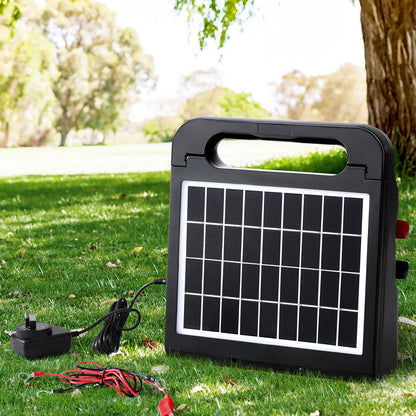 Giantz 5km Electric Fence Energiser Solar Energizer Charger Farm Animal 0.15J SFC-SO15-2KM