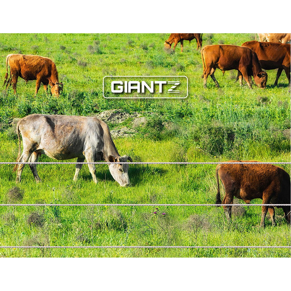 Giantz Fence Energiser 5KM Solar Powered 0.15J Electric Fencing Charger SFC-SO15-5KM