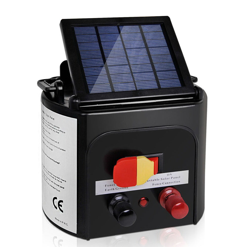 Giantz Fence Energiser 5KM Solar Powered 0.15J Electric Fencing Charger SFC-SO15-5KM