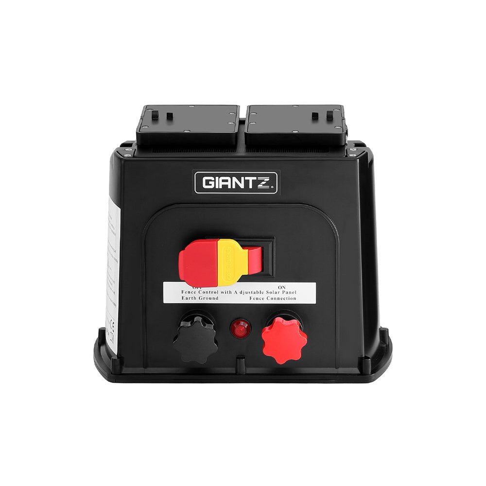 Giantz 8km Electric Fence Energiser PET Solar Energizer 0.3J SFC-SO30-8KM-N-PET