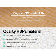 Instahut 50% Shade Cloth 1.83x10m Shadecloth Sail Hevy Duty Beige SH-CL-183X100-100-BE