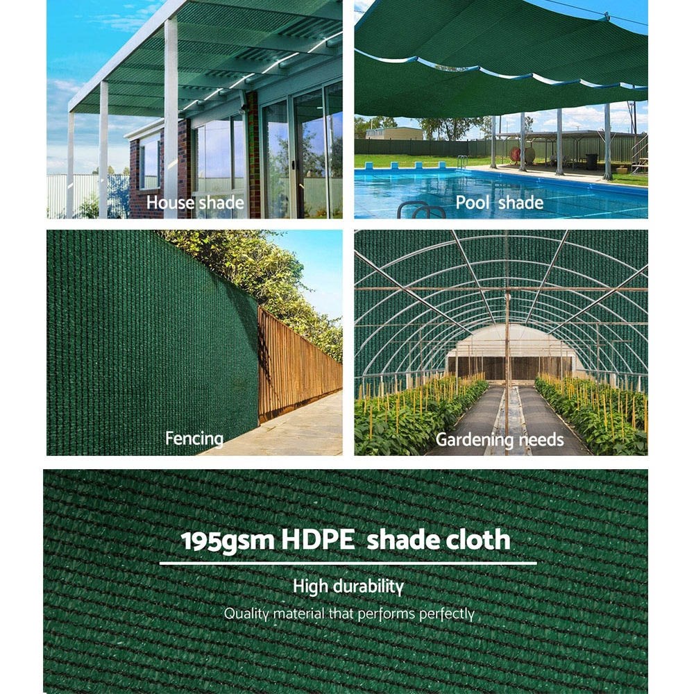 Instahut 90% Shade Cloth 1.83x20m Shade Cloth Sail Heavy Duty Shadecloth Garden Mesh Roll GR SH-CL-183X200-195-GR