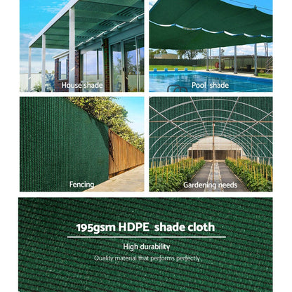Instahut 90% Shade Cloth 1.83x20m Shade Cloth Sail Heavy Duty Shadecloth Garden Mesh Roll GR SH-CL-183X200-195-GR