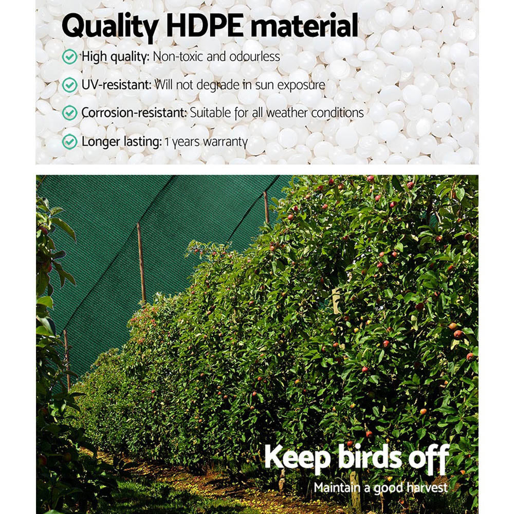Instahut 90% Shade Cloth 1.83x20m Shade Cloth Sail Heavy Duty Shadecloth Garden Mesh Roll GR SH-CL-183X200-195-GR