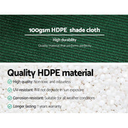 Instahut 50% Shade Cloth 1.83x30m Shadecloth Sail Heavy Duty Green SH-CL-183X300-100-GR