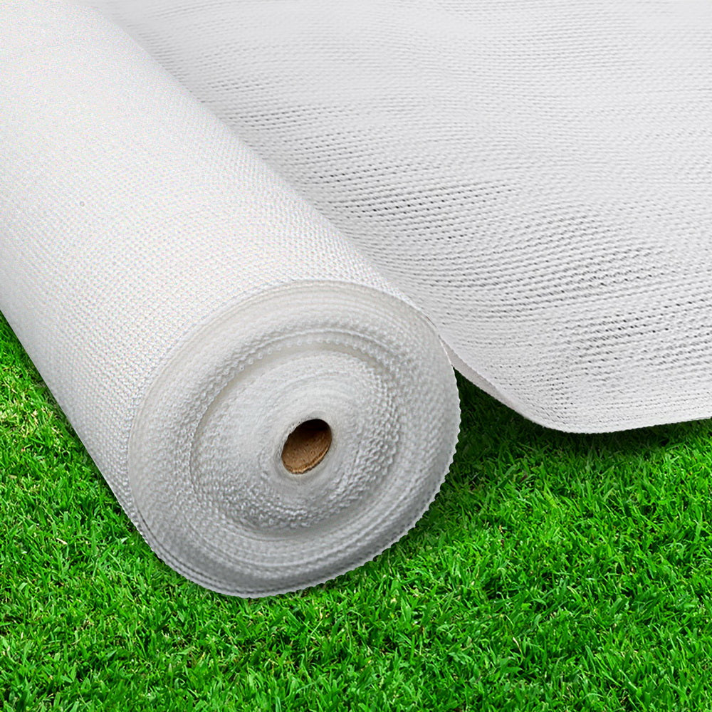 Instahut 50% Shade Cloth 1.83x30m Shadecloth Wide Heavy Duty White SH-CL-183X300-100-R-WH