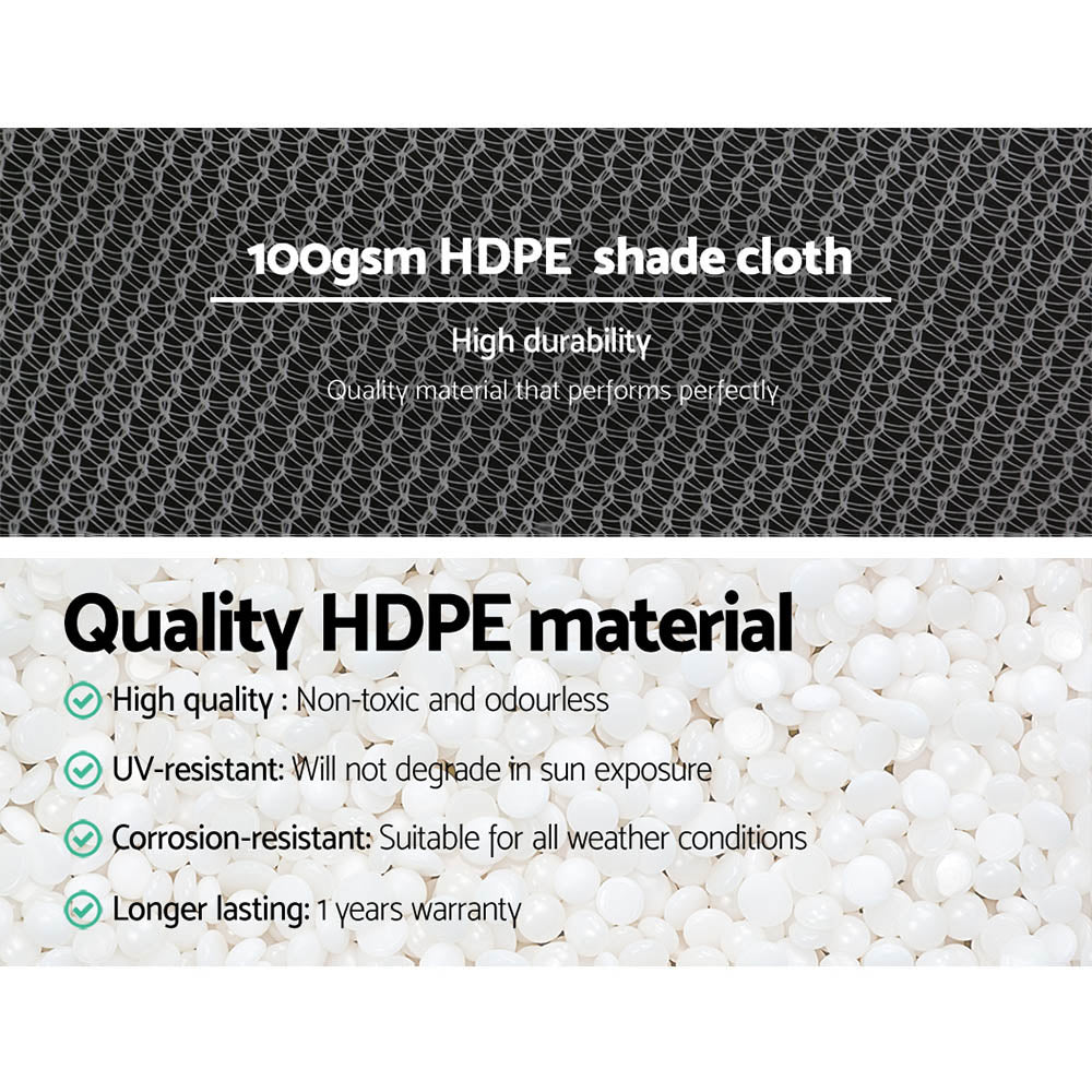 Instahut 50% Shade Cloth 1.83x30m Shadecloth Wide Heavy Duty White SH-CL-183X300-100-R-WH