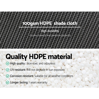 Instahut 50% Shade Cloth 1.83x30m Shadecloth Wide Heavy Duty White SH-CL-183X300-100-R-WH