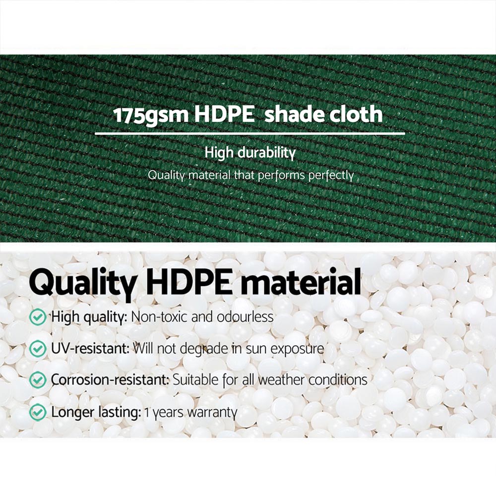 Instahut 70% Shade Cloth 1.83x30m Shadecloth Sail Heavy Duty Green SH-CL-183X300-175-GR