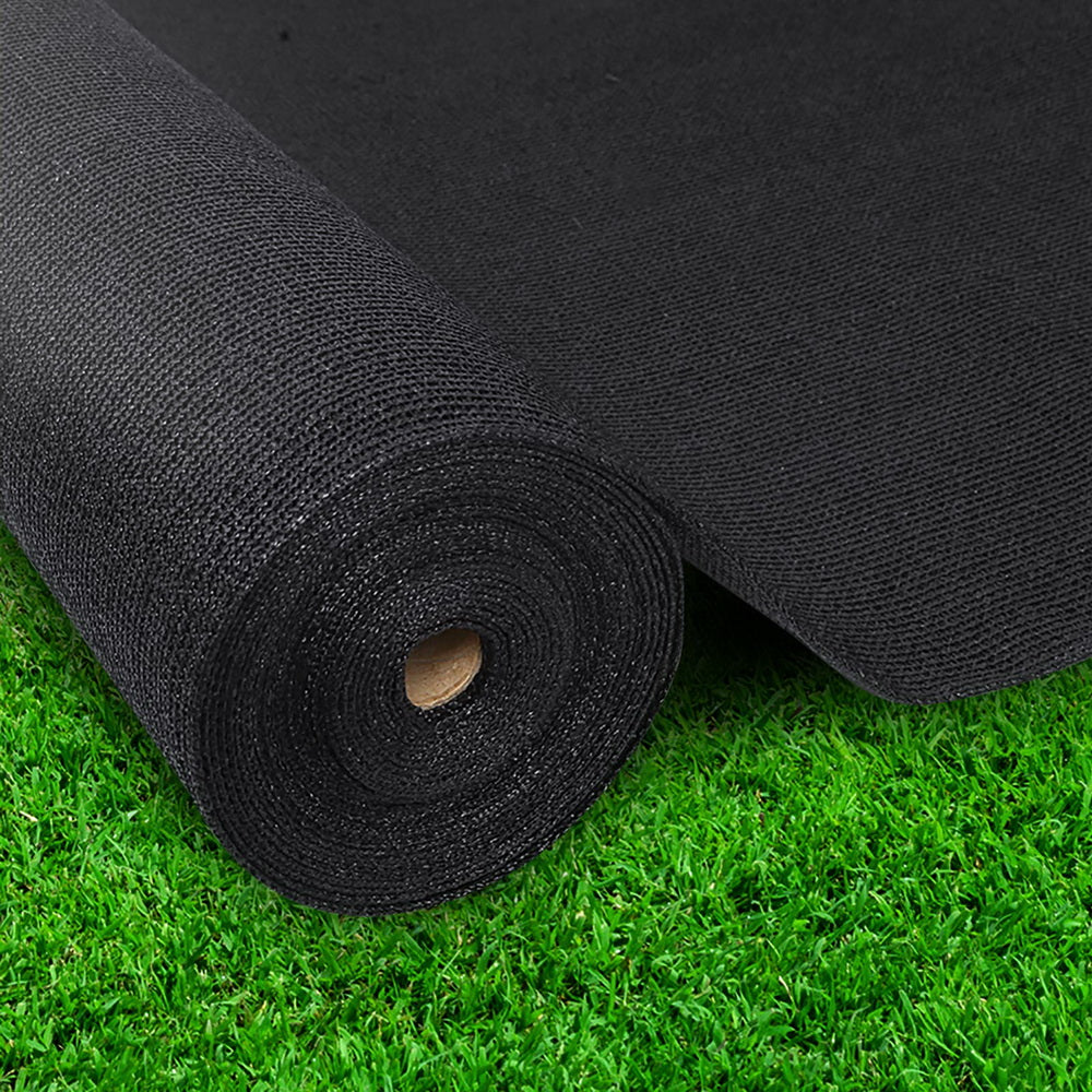 Instahut 90% Shade Cloth 3.66x10m Shadecloth Sail Heavy Duty Black SH-CL-366X100-195-BK