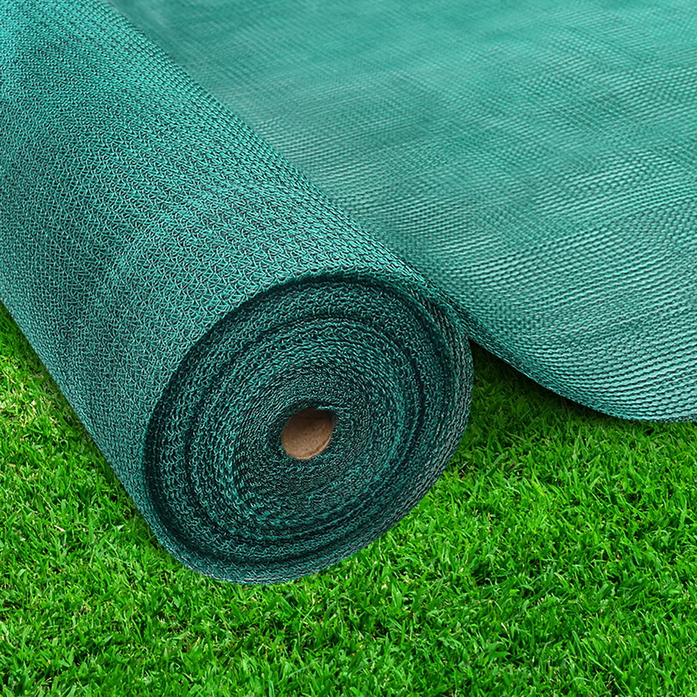 Instahut 50% Shade Cloth 3.66x20m Shadecloth Wide Heavy Duty Green SH-CL-366X200-100-R-GR