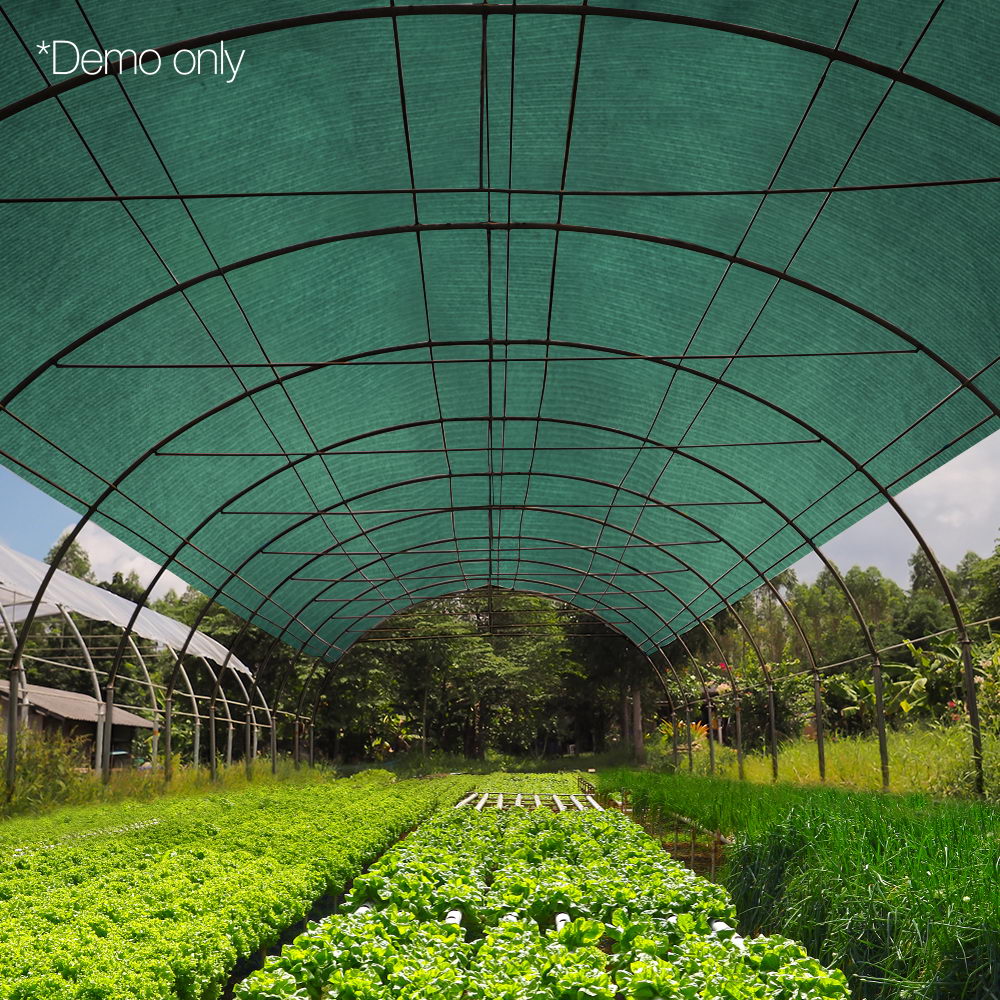 Instahut 70% Shade Cloth 3.66x20m Shadecloth Sail Heavy Duty Green SH-CL-366X200-175-GR