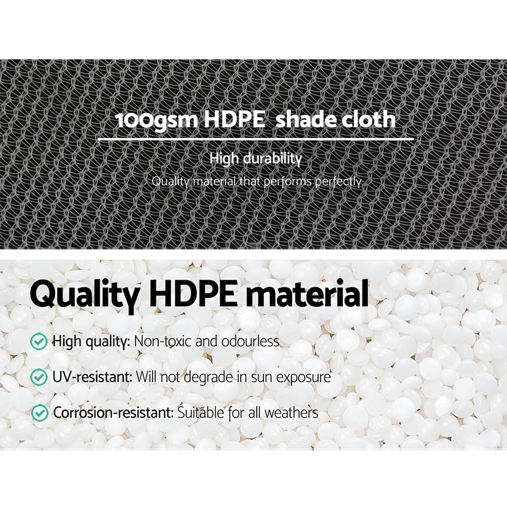Instahut 50% Shade Cloth 3.66x30m Shadecloth Wide Heavy Duty White SH-CL-366X300-100-R-WH