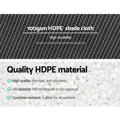 Instahut 50% Shade Cloth 3.66x30m Shadecloth Wide Heavy Duty White SH-CL-366X300-100-R-WH