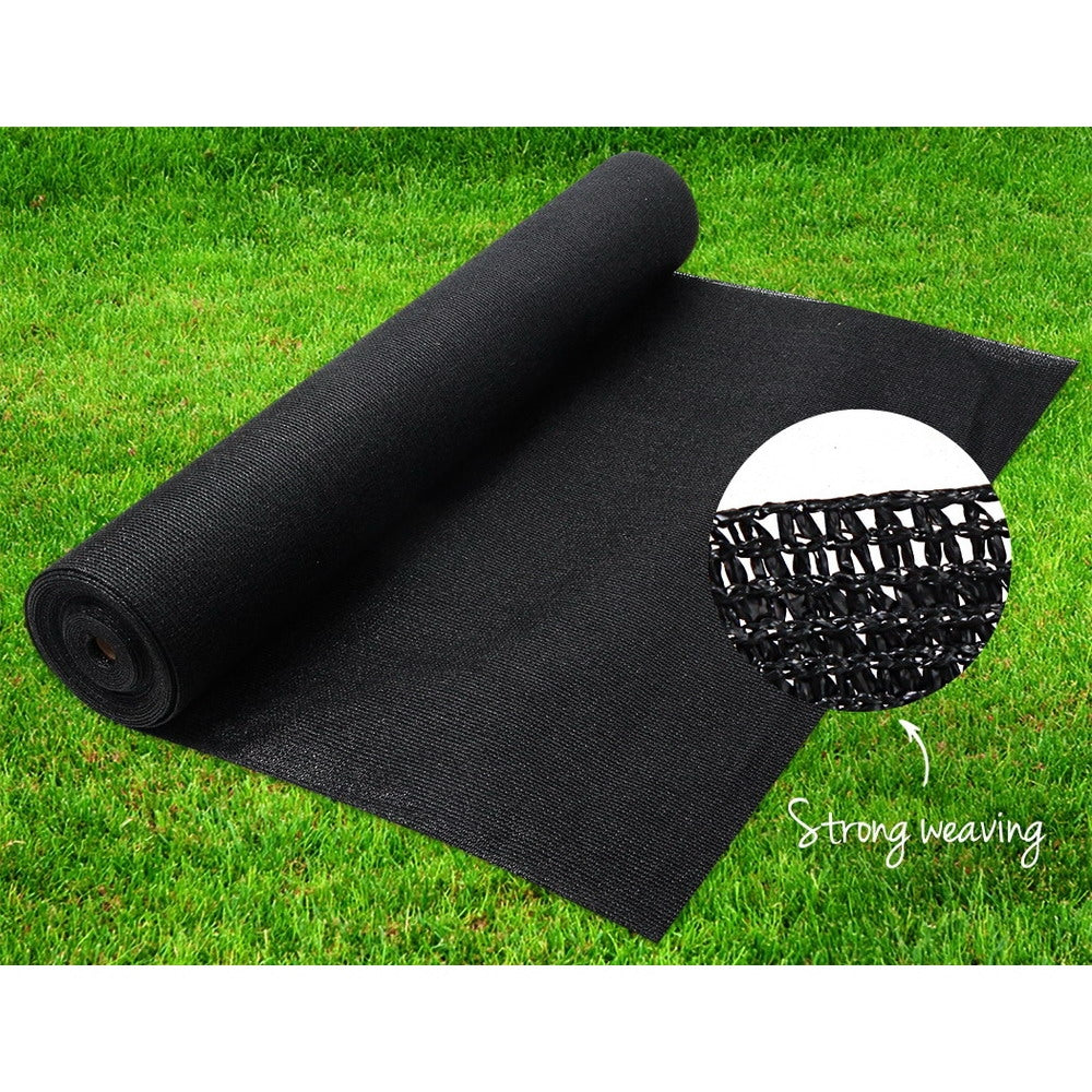 Instahut 70% Shade Cloth 3.66x30m Shade Cloth Sail Heavy Duty Shadecloth Garden Mesh Roll BK SH-CL-366X300-175-BK