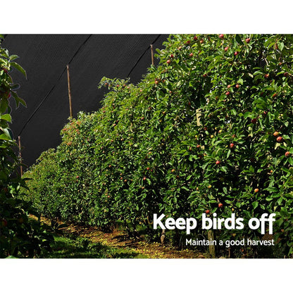 Instahut 30% Shade Cloth 3.66x30m Shadecloth Wide Heavy Duty Black SH-CL-366X300-80-R-BK
