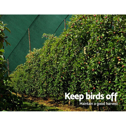Instahut 30% Shade Cloth 3.66x30m Shadecloth Wide Heavy Duty Green SH-CL-366X300-80-R-GR