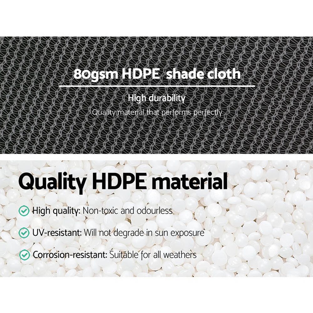 Instahut 30% Shade Cloth 3.66x30m Shadecloth Wide Heavy Duty White SH-CL-366X300-80-R-WH