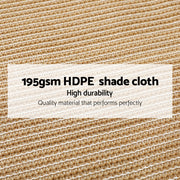 Instahut 90% Shade Cloth 1.83x30m Shadecloth Sail BE SH-CL-DL-183X300-195-BE