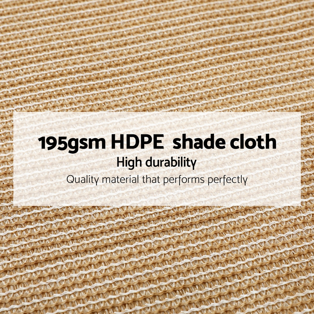Instahut 90% Shade Cloth 1.83x30m Shadecloth Sail BE SH-CL-DL-183X300-195-BE