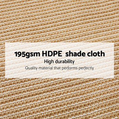 Instahut 90% Shade Cloth 1.83x30m Shadecloth Sail BE SH-CL-DL-183X300-195-BE