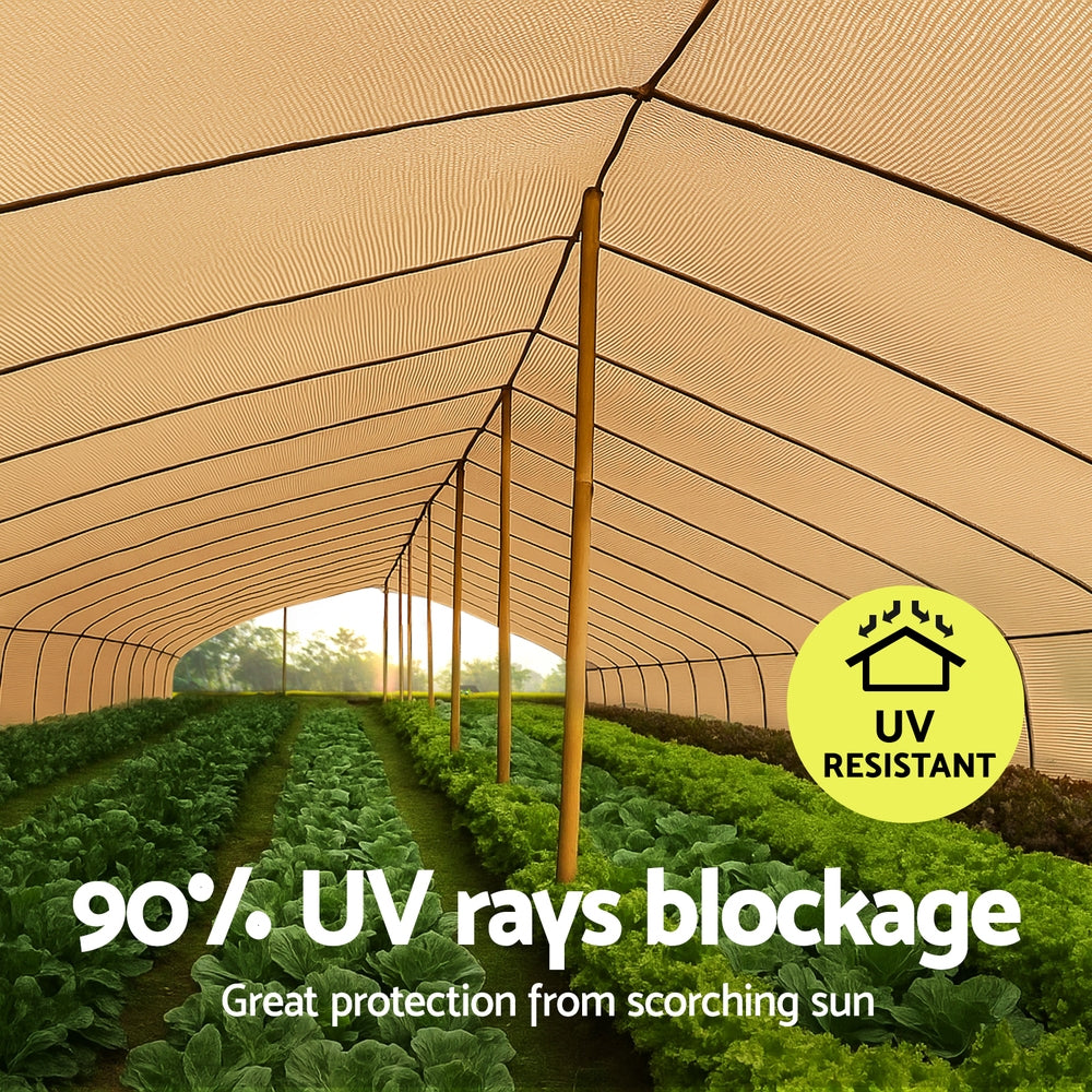 Instahut 90% Shade Cloth 1.83x30m Shadecloth Sail BE SH-CL-DL-183X300-195-BE