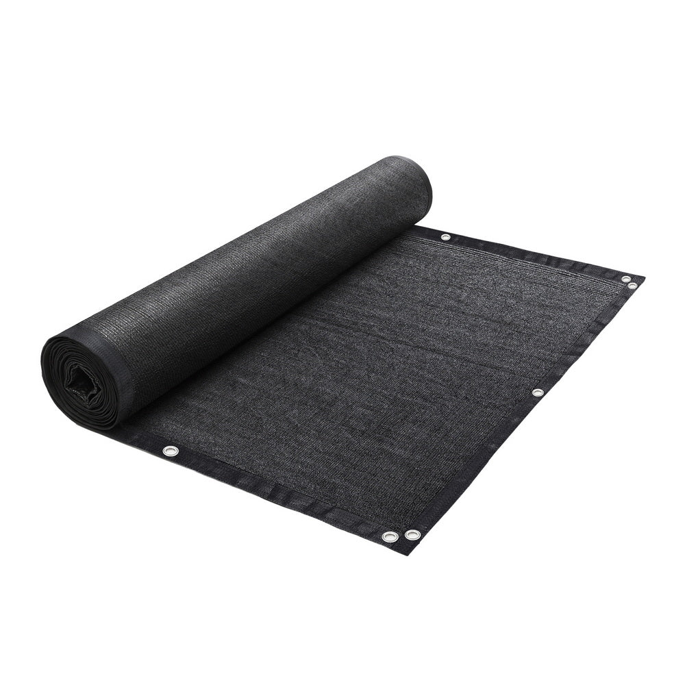 Instahut Shade Cloth Sun Shade Fabric Patio UV Resistant Black 10x2m SH-CL-DL-2X10M-85-BK