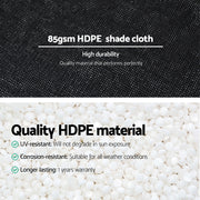Instahut Shade Cloth Sun Shade Fabric Patio UV Resistant Black 10x2m SH-CL-DL-2X10M-85-BK