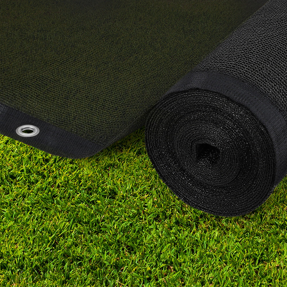 Instahut Shade Cloth Sun Shade Fabric Patio UV Resistant Black 10x2m SH-CL-DL-2X10M-85-BK