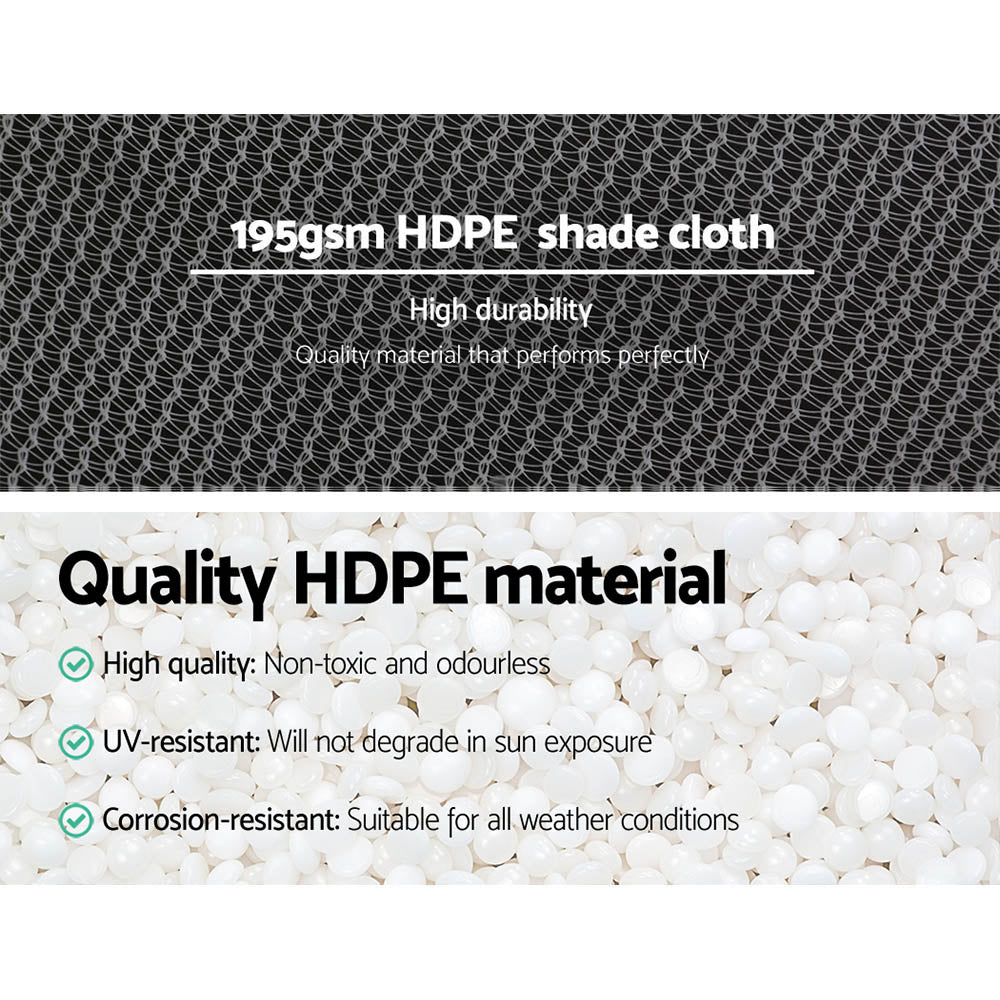 Instahut 90% Shade Cloth 3.66x30m Shadecloth Wide Heavy Duty White SH-CL-DL-366X300-195-R-WH