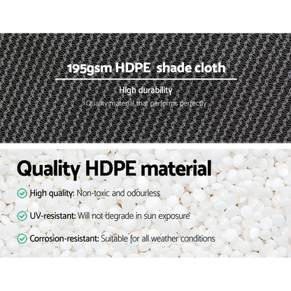 Instahut 90% Shade Cloth 3.66x30m Shadecloth Wide Heavy Duty White SH-CL-DL-366X300-195-R-WH