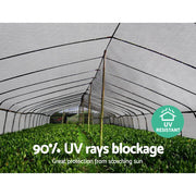 Instahut 90% Shade Cloth 3.66x30m Shadecloth Wide Heavy Duty White SH-CL-DL-366X300-195-R-WH